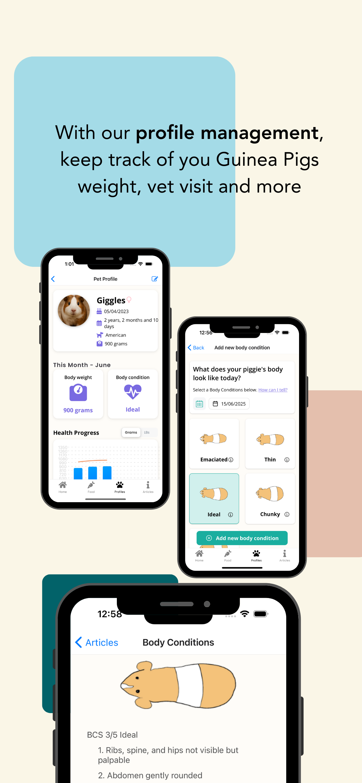 Guinea Pig Bowl - Health Tracking